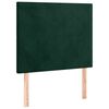 vidaXL T&ecirc;te de lit &agrave; LED Vert fonc&eacute; 100x5x118/128 cm Velours