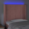 vidaXL T&ecirc;te de lit &agrave; LED Rose 93x16x118/128 cm Velours