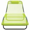 vidaXL Chaise longue pliante 2 pcs Vert 182 x 55 x 85,5 cm Textil&egrave;ne