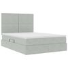 vidaXL Lit avec rangement et matelas Gris clair 140 x 190 cm Velours