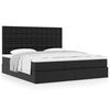 vidaXL Cadre de lit ottoman avec matelas noir 180x200 cm similicuir
