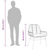 vidaXL Chaises de jardin lot de 2 et coussins marron rotin