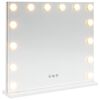 vidaXL Miroir de Coiffure LED Blanc 50 x 10 x 44 cm Verre et acier