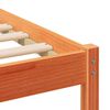 vidaXL Cadre de lit avec t&ecirc;te de lit Brun cire 140 x 190 cm Pin massif