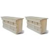 vidaXL Maisons pour moineau 2 pcs Bois 44 x 15,5 x 21,5 cm