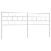 vidaXL T&ecirc;te de lit de remplacement m&eacute;tal blanc 200 cm
