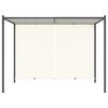vidaXL Pergola avec toit r&eacute;glable Cr&egrave;me Blanc 3x3 m Acier