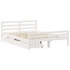 vidaXL Cadre de lit sans matelas blanc 160x200 cm bois de pin massif