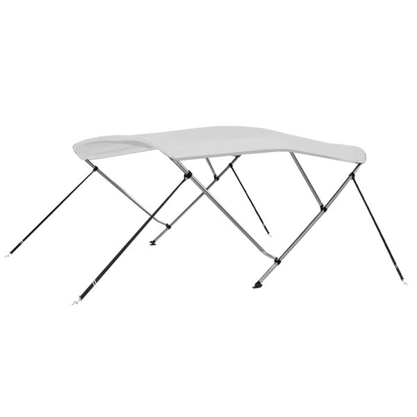 vidaXL Auvent bimini &agrave; 3 arceaux Blanc 183x160x137 cm