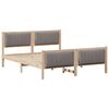 vidaXL Cadre de lit Marron et taupe 160 x 200 cm Bois massif en pin