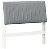 vidaXL T&ecirc;te de lit capitonn&eacute;e Gris clair 100 cm Pin massif