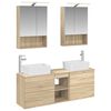 vidaXL Ensemble de mobilier de salle de bain 5 pcs Ch&ecirc;ne Sonoma