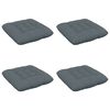vidaXL Coussins de si&egrave;ge VIANEN 4 pc 100 % polyester Bleu