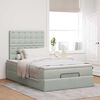 vidaXL Cadre de lit ottoman et matelas gris clair 120x200 cm velours