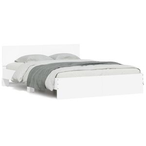 vidaXL Cadre de lit sans matelas blanc 150x200 cm