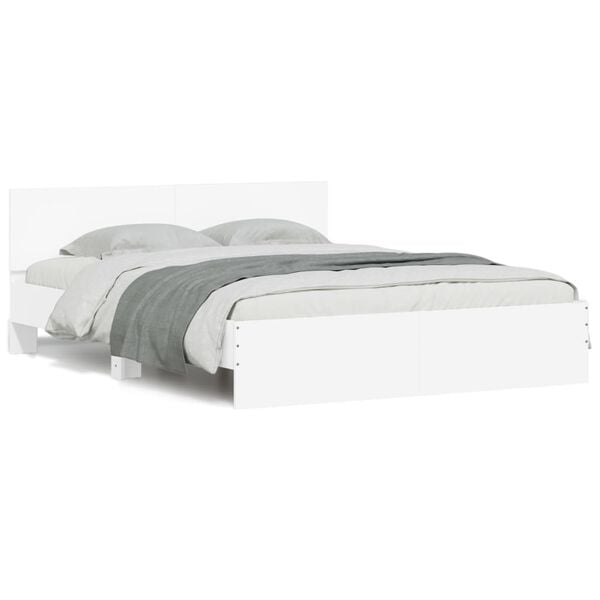 vidaXL Cadre de lit sans matelas blanc 150x200 cm