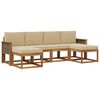 vidaXL Ensemble de canap&eacute;s d'ext&eacute;rieur 6 pc Naturel et Beige Polyester