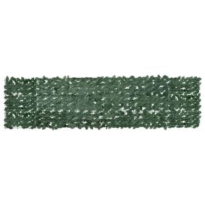 vidaXL &Eacute;cran de balcon avec feuilles vert fonc&eacute; 300x75 cm
