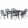 vidaXL Ensemble de salle &agrave; manger pour jardin 7 pcs Anthracite