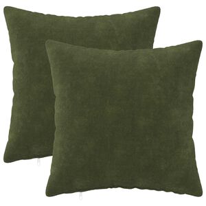 vidaXL Housse de coussin 2 pcs HEERLEN Vert 30 x 30 cm