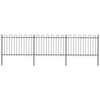 vidaXL Cl&ocirc;ture de jardin avec arceau en acier 537 x 120 cm Noir