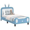 vidaXL Cadre de lit pour enfants avec t&ecirc;te de lit Bleu 80 x 160 cm PU
