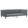 vidaXL Lit de jour avec matelas gris fonc&eacute; 90x200 cm velours