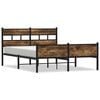 vidaXL Cadre de lit sans matelas ch&ecirc;ne fum&eacute; 140x190 cm bois ing&eacute;nierie