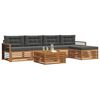 vidaXL Ensemble de canap&eacute;s d'ext&eacute;rieur 6 pcs Naturel et Anthracite