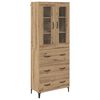 vidaXL Haut Armoire Montage mural Ch&ecirc;ne artisanal 69,5 x 34 x 180 cm