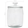 vidaXL Pots de conservation en verre avec couvercle 4 pcs 8000 ml