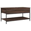 vidaXL Table basse ch&ecirc;ne marron 100x50x50cm bois d'ing&eacute;nierie et m&eacute;tal