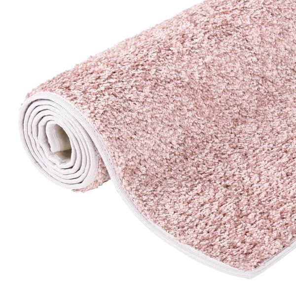 vidaXL Tapis &agrave; poils souples antid&eacute;rapant 67x180 cm Rose