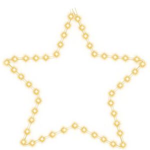 vidaXL Figure d'&eacute;toile de No&euml;l avec 48 LED blanc chaud 56 cm