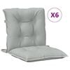 vidaXL Coussins de chaise &agrave; dossier bas lot de 6 gris clair m&eacute;lang&eacute;