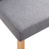 vidaXL Chaises &agrave; manger lot de 4 gris clair tissu