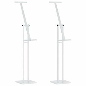 vidaXL Pr&eacute;sentoirs de salon 2 pc Blanc 26,5 x 26,5 x 150 cm Acier