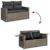 vidaXL Salon de jardin avec coussins 7 pcs gris r&eacute;sine tress&eacute;e
