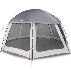 vidaXL Tente piscine toit amovible parois maille gris 510x510 cm