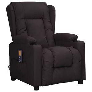vidaXL Fauteuil de massage Noir Similicuir
