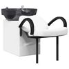 vidaXL Fauteuil de shampooing Blanc et Noir 136 x 60 x 92 cm PVC