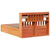 vidaXL Cadre de lit sans matelas cire marron 140x190cm bois pin massif