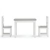 vidaXL Ensemble de table et chaises enfants 3 pcs Blanc et gris MDF