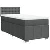 vidaXL Sommier &agrave; lattes de lit avec matelas Gris fonc&eacute; 100x200cm Tissu
