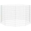 vidaXL Enclos d'animaux en libert&eacute; 10 panneaux 54x100 cm fer galvanis&eacute;