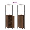 vidaXL Ensemble de mobilier de salle de bain 3 pcs Ch&ecirc;ne brun et noir