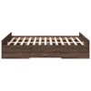 vidaXL Cadre de lit avec tiroirs sans matelas ch&ecirc;ne marron 140x190 cm