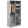 vidaXL Garde-robe Gris b&eacute;ton 100x50x200 cm Agglom&eacute;r&eacute;