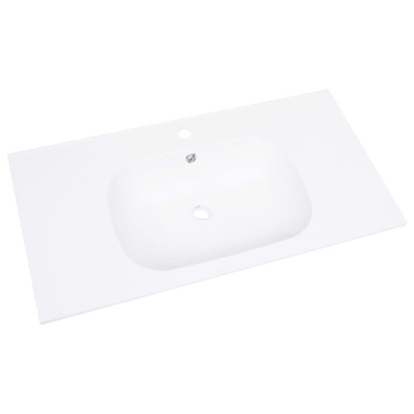 vidaXL Lavabo encastr&eacute; 605x460x105 mm SMC Blanc