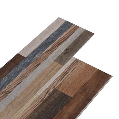 vidaXL Dalles de plancher PVC autoadhésif 5,21 m² 2 mm multicolore